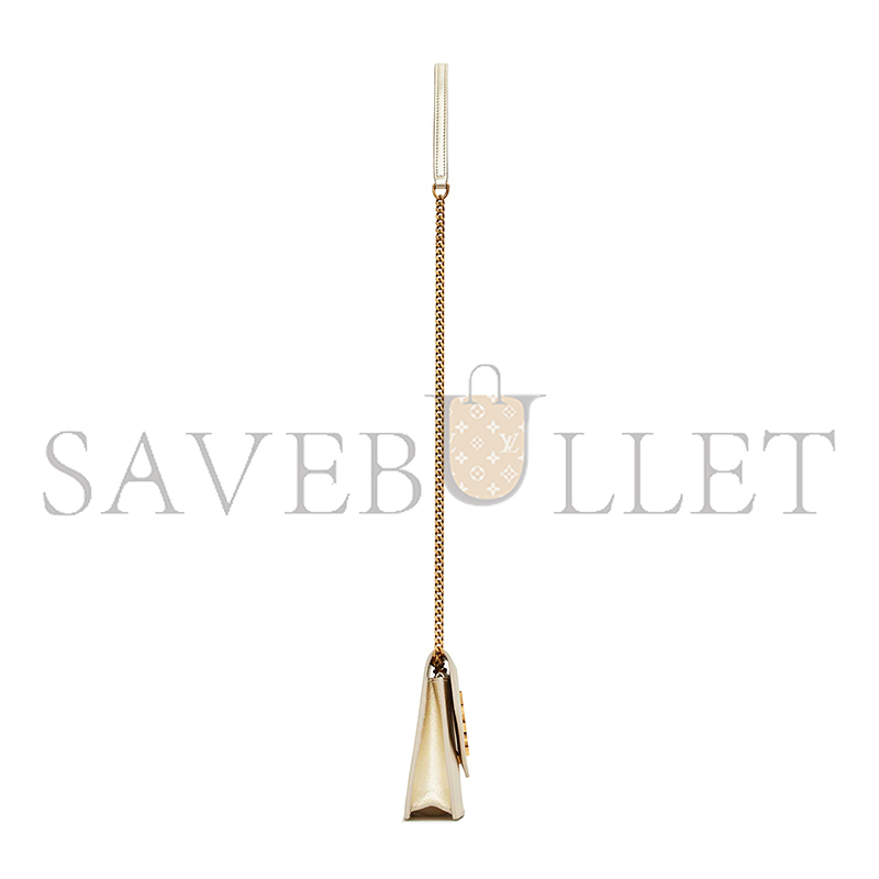 YSL CASSANDRE ENVELOPE CHAIN WALLET IN METALLIZED LEATHER 402031AAAGI7100 (19*12.5*3.5cm)